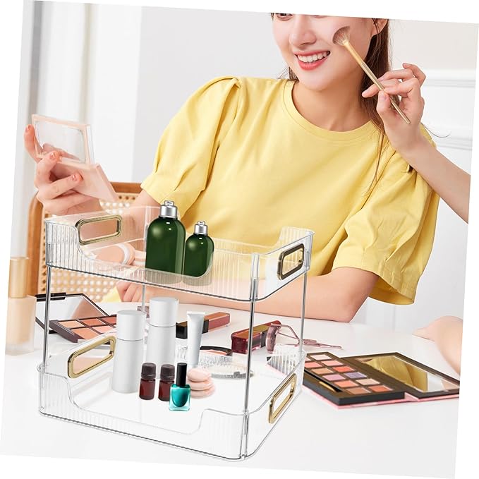 BESTOYARD 2tier Bathroom Countertop Storage Rack Vanity Organizer Under Sink Pet Stainless Steel Organize Your Space