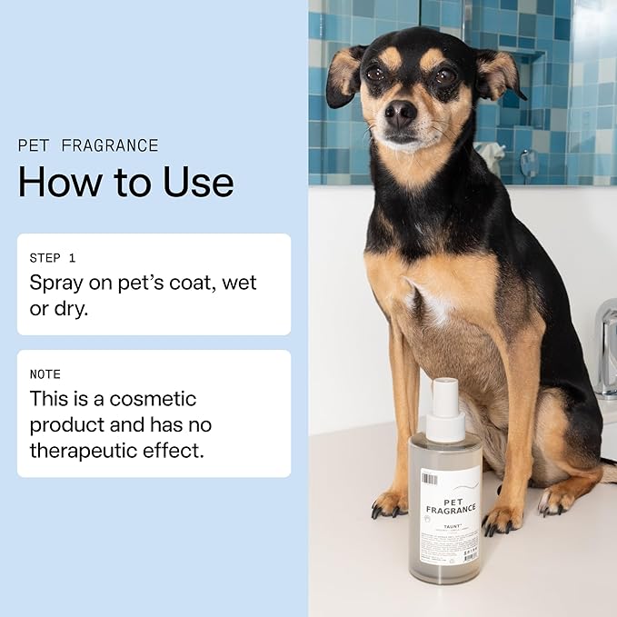 DedCool Pet Fragrance 01 Taunt | Luxury Pet Perfume & Grooming Spray for Dogs, Cats & Puppies | Long Lasting Pet Deodorizer & Indoor Odor Eliminator | Clean, Non-Toxic, Vegan, Eco-Friendly | 8.5 fl oz