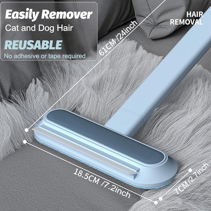 Pet Hair Removal for Furniture, Reusable Hair Remover Tool for Dog and Cat Hair - 17.3Inch Multifunctional Lint Brush Cleaner, Durable, Washable, Gentle on Furniture