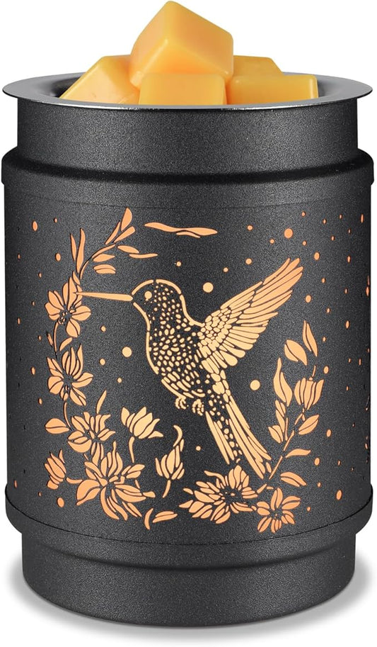 Hummingbird Metal Wax Warmer - Electric Fragrance Candle Oil Burner for Wax Melts as Gifts for Moms, Grandma, Women & Girls