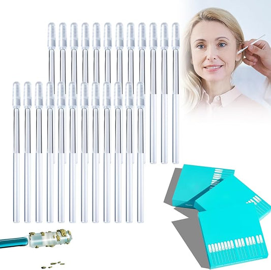 Earwax Removal Adhesive Swabs, 2026 New Reusable Ear Wax Removal Tools with Dust Cover Packaging, Adhesive Ear Cleaning Sticks for All Ages (24PCS(1 Box), Small)