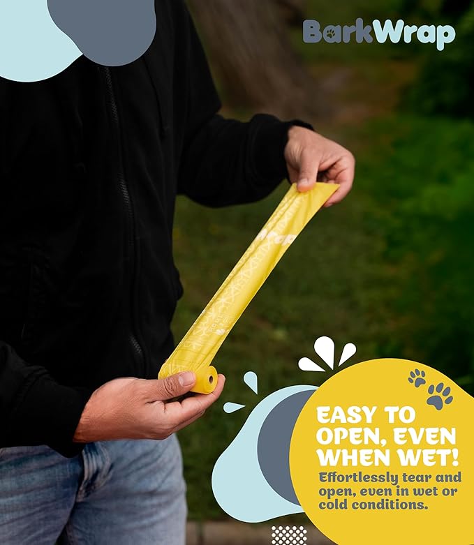 240 Biodegradable Dog Poop Bags Rolls Extra Thick Compostable Waste Doggie Pet Bulk Leak-Proof Bag - 100% Certified Home with Beautiful Colorful Design and Easy Open Compliant 10% To Charity