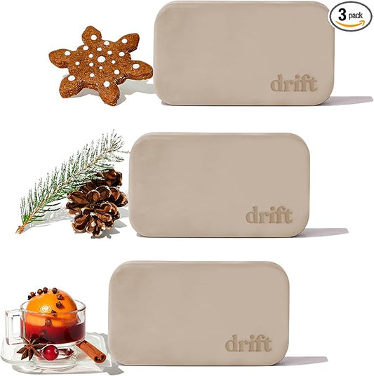 Drift Holiday 2025 Stone Air Freshener Starter Kit - The Original Stone Air Freshsener - Car Odor Eliminator - Long Lasting Car Scent - Gingerbread, Frosted Spruce, and Holiday Spice.