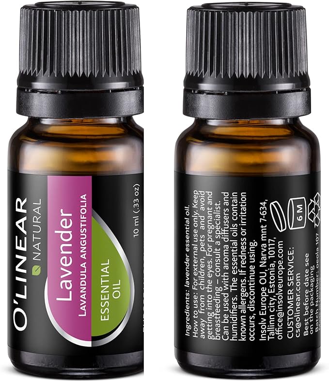 10ml Pure Lavender Essential Oil, Natural Aromatherapy Oil for Diffusers for Home, Bedtime Scent for Relaxation, Relax Drops for Candle & Soap Making, Dream Calm Nap Time Oil Essential 0.33 Fl Oz