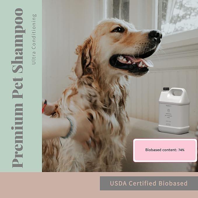 Begley's No Rinse Waterless Pet Shampoo, Bathless Cleaning, Deodorizing, and Odor Removal for a Shiny, Fresh Smelling Coat - Effective for Dogs, Puppies, and Cats - Refill, Fresh Lavender