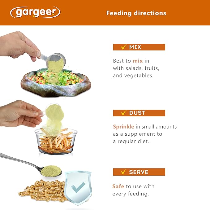 2oz Bearded Dragon Food Supplement, Flower Salad Mix Topper. Supercharge Juveniles & Adults Appetite, Health & Immune System. Complete Diet, Rich with Vitamins, Made in The USA. Enjoy!