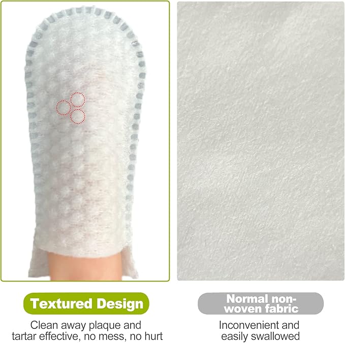 DR.EASY Breath Freshener Dental Finger Wipes 80ct for Dog & Cat, Help Wipe Away Plaque&Tartar, No Added Harsh Chemicals No Brush Formula