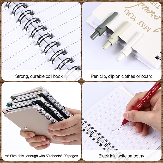 Honoson 10 Sets/20 Pcs Medical Assistant Employee Appreciation Gifts May You Be Proud The Work Notebook with Ballpoint Pen Inspirational Journals Bulk Thank You Gifts for Team Coworker (Bright Color)