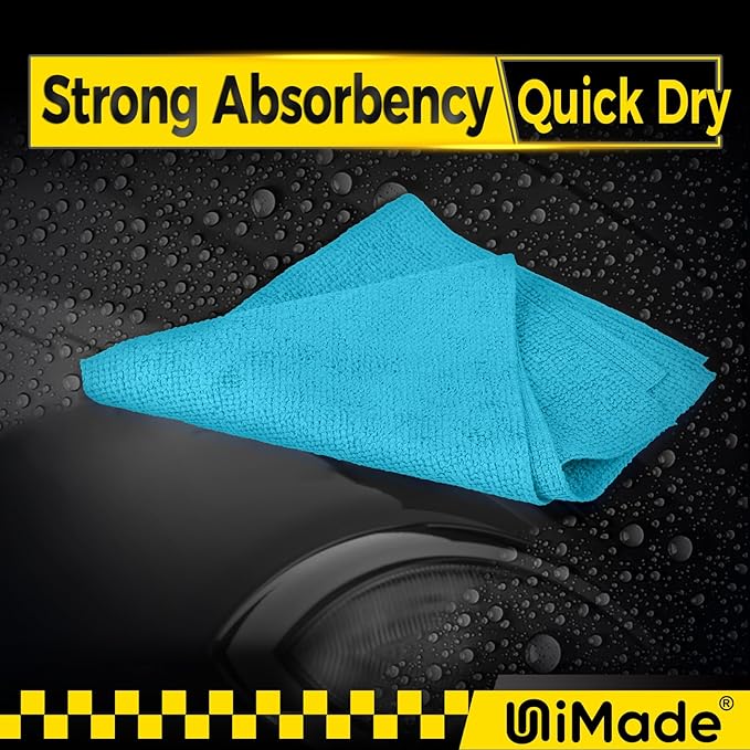 Microfiber Cleaning Cloth, 100PK Commercial Grade Work Rags Microfiber Towels for Cars Cleaning Rags Bulk Detailing Cloth for Automotive Bar Mechanic Restaurant Garage, 11.5"x11.5", Multicolor