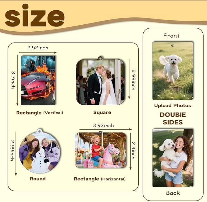 10-1000Pcs Custom Logo Car Air Fresheners Bulk, Custom Air Fresheners with Picture Double Sided, Personalized Air Freshener for Car, Suitable for Custom Gifts for Branding Business Events (Round)