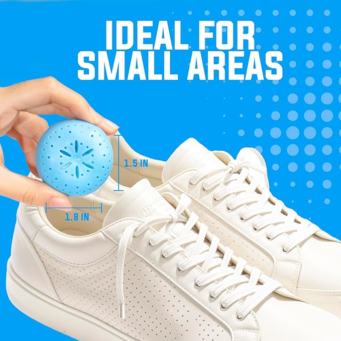 9 Pack Baking Soda Deodorizers, Fresh Scent Shoe Deodorizer Balls, Air Freshener for Home, Odor Eliminator for Closets Bathroom Pets, Up to 80 Days