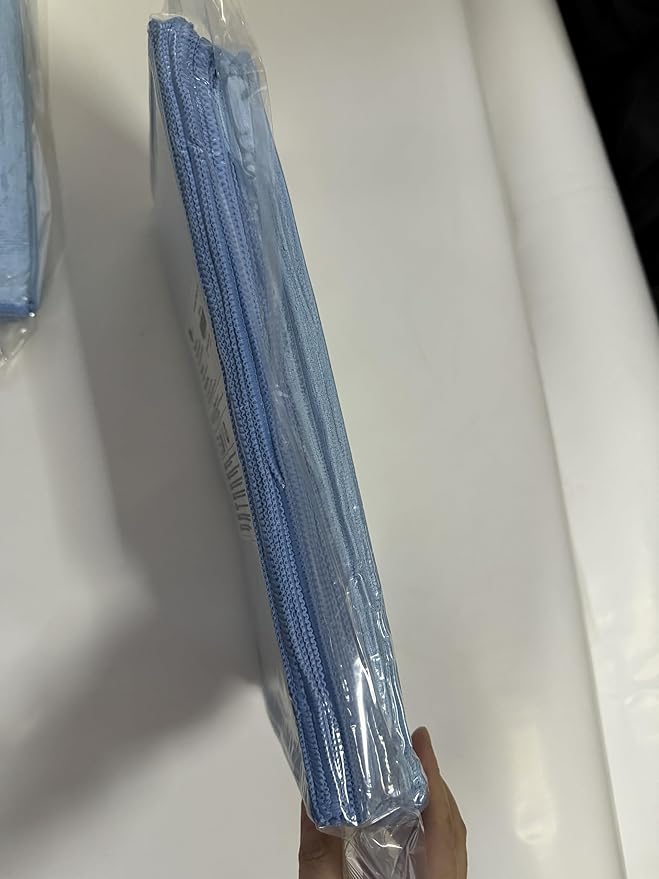 Microfiber Cleaning Cloth-24Pcs (13x13 inch) Ultra Soft Highly Absorbent Rags for Housekeeping-Machine Wash (Blue)