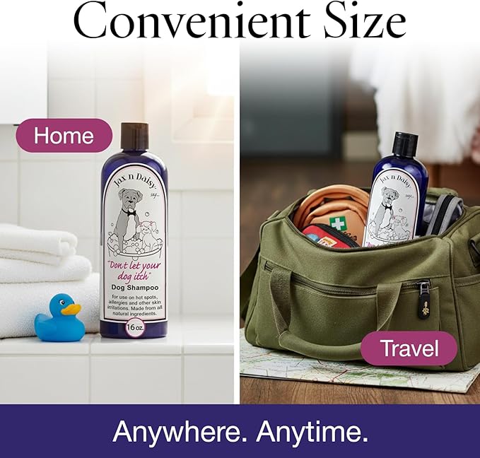 Jax n Daisy Dog Shampoo - Gentle and Effective Allergy and Sensitive Skin Shampoo for Dogs - Eliminates Odors, Fleas, and Soothes Itchy Skin - Perfect for Puppies