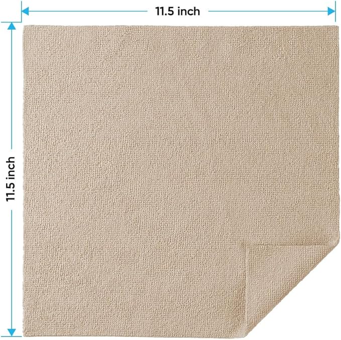 HOMEXCEL Brown Microfiber Cleaning Cloths 20 Pack, Highly Absorbent, Lint & Scratch-Free Cleaning Rags for House Kitchen, Microfiber Towels for Car 11.5 x 11.5 inch