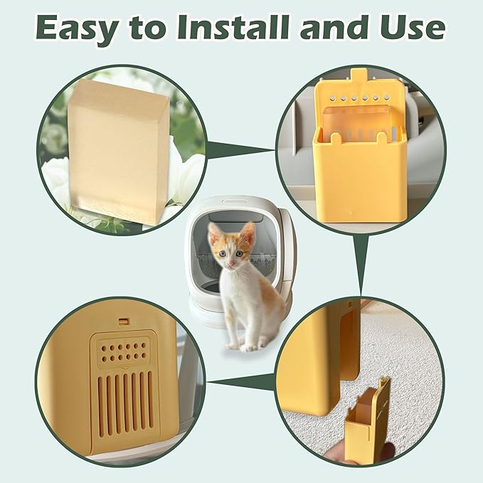 3 Pack Pet Odor Control Deodorant Gel for MeoWant Automatic Cat Litter Box, Odor Eliminator for MeoWant Self-Cleaning Cat Litter Box