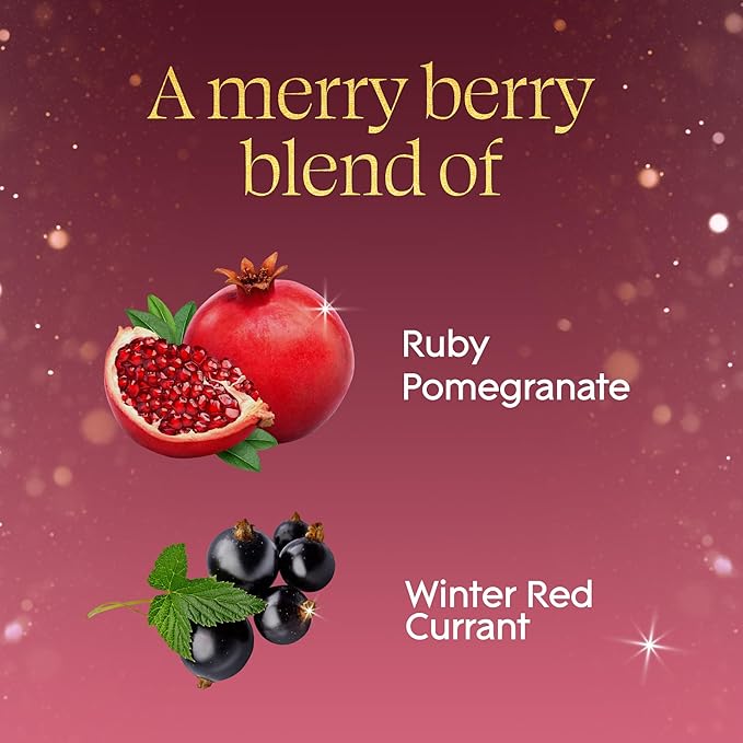 Glade 3-Wick Scented Candle Jar, Pomegranate & Currant, Air Freshener Infused with Essential Oils, 6.8 Oz, 3 Count