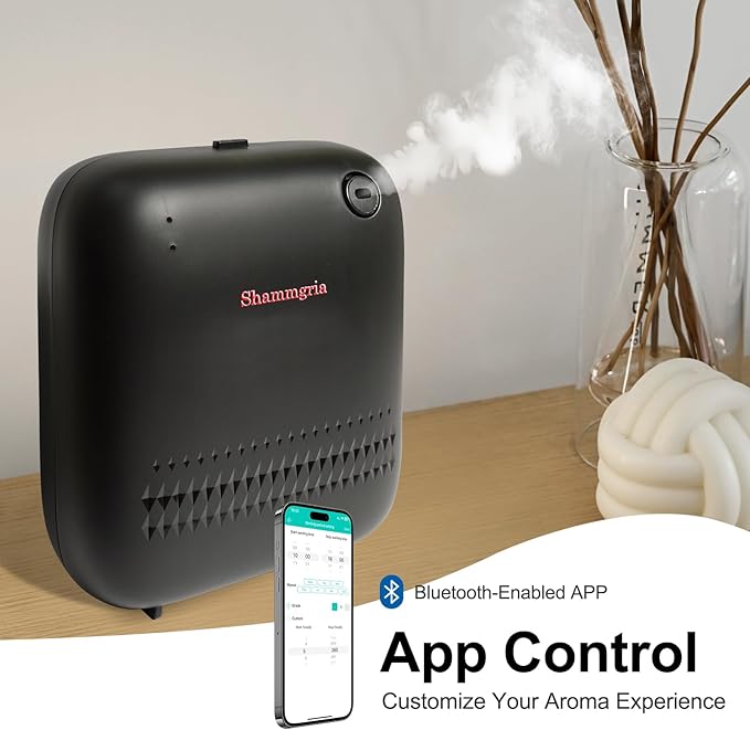 Battery-Powered Air Freshener Waterless Essential Oil Diffuser – 150mL Capacity, Smart Scent Diffuser for Rooms,Office & Commercial Use, Covers Up to 2000 sq.ft.Aromatherapy Scent Diffuser