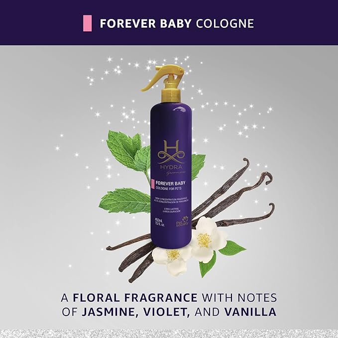 Hydra Forever Baby Pet Cologne, Finishing Cologne for Dogs and Cats, Grooming Spray, 15 FL. OZ