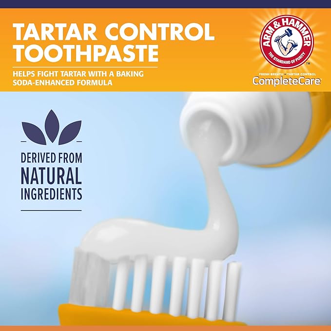 Arm & Hammer Complete Care Dog Dental Kit, Tuna Flavor Enzymatic Dog Toothpaste, Toothbrush, & Finger Brush, Baking Soda + Calcium, Enhanced Formula, 2.5oz