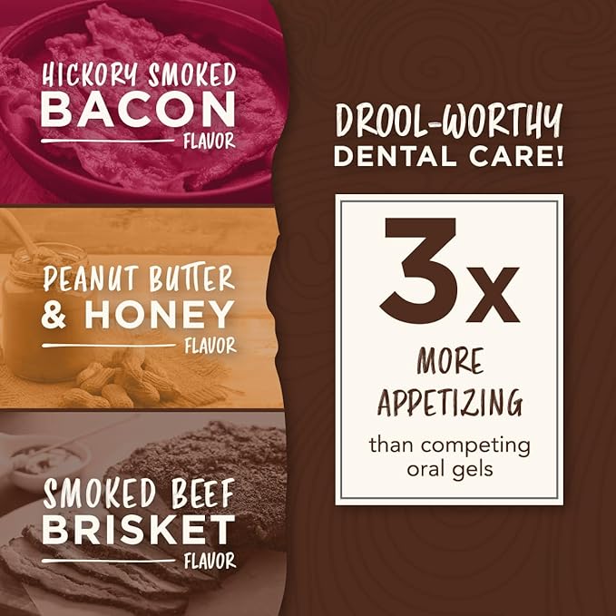 TropiClean Enticers Teeth Cleaning Gel for Kong Dental Ball | Refill Dental Gel | 3 Count Variety Pack | .5 oz Each