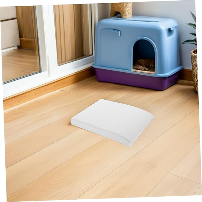 Happyyami 100 Sheets Precut Absorbent Bird Cage Liner Paper for Parrots Parakeets Canaries Macaws Disposable Cage Bottom Pads Easy to Use and Stackable