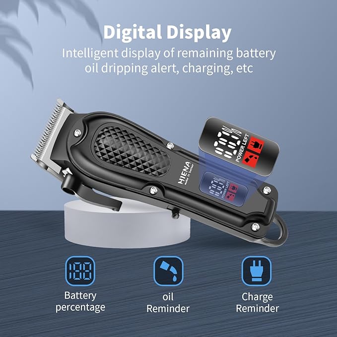 HIENA PRO Professional Hair Clipper Set for Men, Cordless Barber Clippers Set and Trimmer Kit, Electric Beard Trimmer & Nose Trimmer Kit, Foil Shaver & Men's Facial Grooming Tool Kit, Gifts for Men