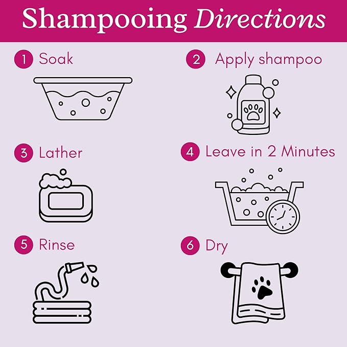 Rosie Scented Dog Shampoo - Best Pet Shampoo for Dogs - Floral Scented Moisturizing & Hydrating Doggy Shampoo - Makes Combing Easier, Promotes Fur Growth, Relieves Itchiness