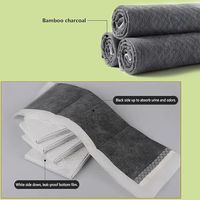 Rabbit Pee Pads, Pet Toilet/Potty Training Pads, 60PCS All Absorb & Odor Control Disposable Cage Liners with Quick-Dry Surface for Guinea Pigs Puppy Chinchillas Hamsters Ferrets Hedgehog Cats