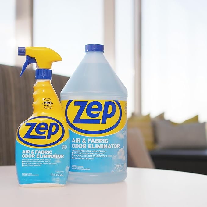 Zep Air Freshener and Fabric Odor Eliminator - Fresh-Breeze Scent - 1 Gallon (Case of 4) ZUAIR128 - Long-lasting Fragrance that Neutralizes Tough Odors on Contact