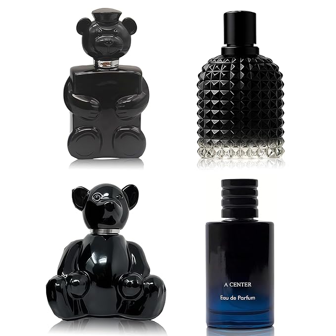 Men's Cologne Include 4 Variety Pack Perfume Gift Set- 3.4 Fl Oz Each Eau De Parfume Tobacco,Musk,Woody,Masculine Scent Long Lasting Fragrance(MilanoMR&Salva&HoneyBla&UrbanToy)