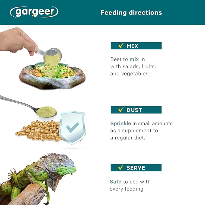 2oz Iguana Salad Topper. Supercharge Juveniles & Adults Appetite, Health & Immune System. Complete Diet Food Supplement, Rich with Vitamins & Minerals, Amino & Antioxidants, Made in The USA. Enjoy!