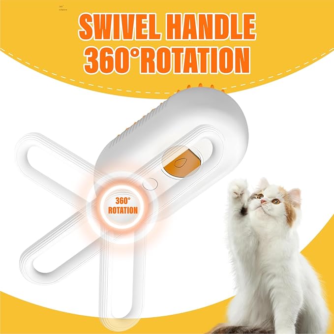 3 in 1 Cat Steam Brush, Rechargeable Steam Pet Brush for Dog,Cat and Other pet Anti-Static, Cleaning, Shedding & Combing All in One