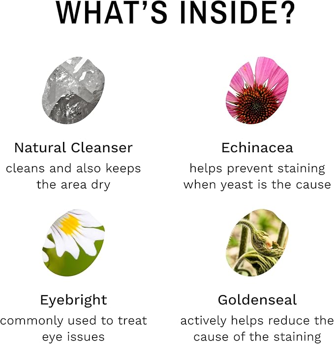 Eye Envy Tear Stain Remover Powder for Dogs and Cats. 100% Natural, Safe. Absorbs and Repels Tears and Discharge. Helps Remove Rust Color Staining. Made in The USA (1.4 oz)