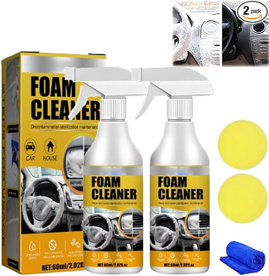 Multi-Purpose Foam Cleaner, 2025 New Multi-Purpose All Around Master Foam Cleaner Spray for Car Interior & Seats (2pcs)