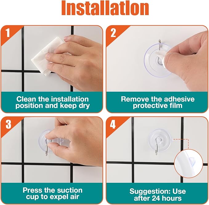 16 Pack Small Adhesive Suction Cup Hooks, 1.2 Inch Clear Mini Suckers Hook for Bathroom, KitchenWall, and Glass Door Window Hanging Signs, Holiday Ornaments, Suncatchers-(Holds 1 lb)