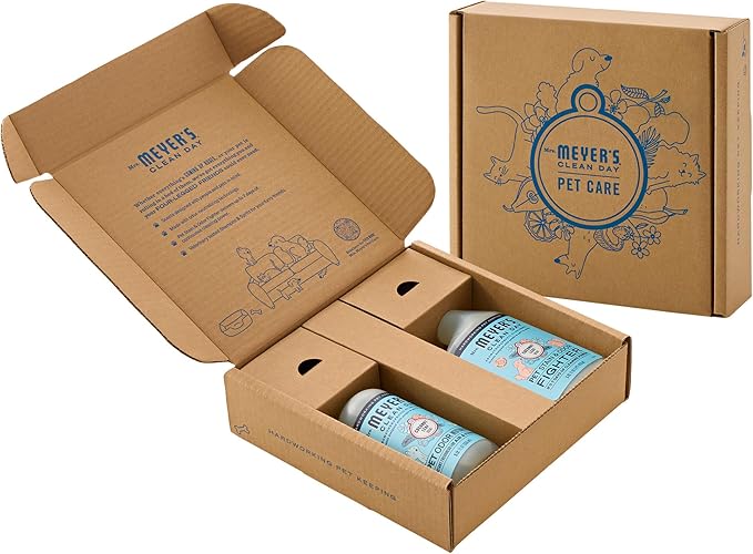 Mrs. MEYER'S Clean Day Pet Cleaning Kit, includes Pet Stain & Odor Fighter 28oz and Odor Neutralizer 28oz, Coconut Leaf