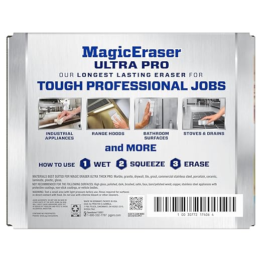 P&G Professional Mr. Clean Magic Eraser, Multi-Purpose Cleaner, 26 Count, Cleaning Sponge, Commercial Cleaning Supply, Commercial Grease Cleaner