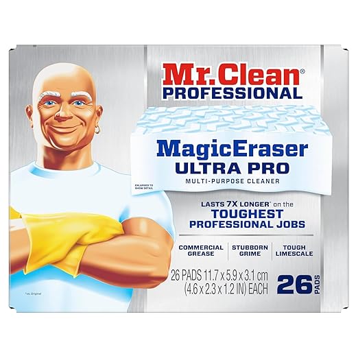 P&G Professional Mr. Clean Magic Eraser, Multi-Purpose Cleaner, 26 Count, Cleaning Sponge, Commercial Cleaning Supply, Commercial Grease Cleaner