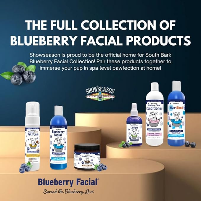 South Bark's Blueberry Facial® for Dogs & Cats 1 Gallon | Tear Stain Remover | Long-Lasting Odor Eliminator | Cruelty-Free | Non-Toxic | Made in The USA