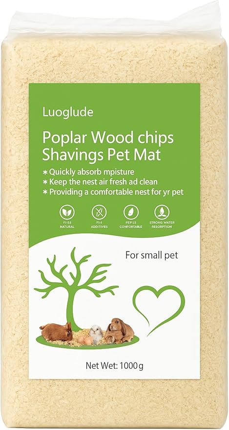 35oz Natural Aspen Wood Pet Bedding – Low Dust, Odor Control & Ultra Absorbent Shavings for Hamsters, Parrots, Guinea Pigs & Small Animals