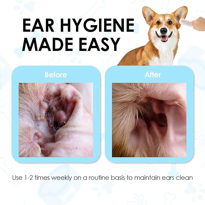 Mooncat Sensitive Cat Grooming Bundle – Waterless Foam Cat Shampoo with Detangling Brush (No Rinse, Licking Safe, Paraben-Free, 5oz) + Cat Ear Cleaner Finger Wipes for Wax Removal & Odor Control (40ct