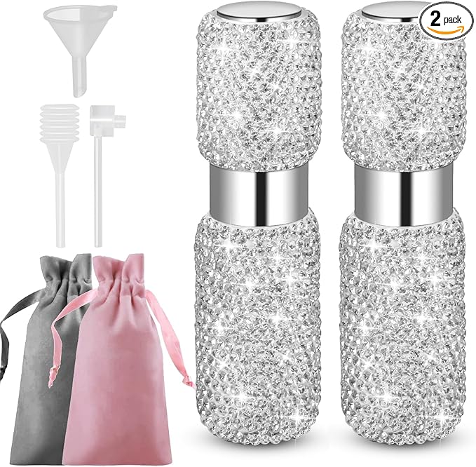 Portable 8ML Perfume Travel Refillable Bottle, Travel Size Perfume Refill Atomizer Bottle,Mini Spray Bottle Empty for Refill(2pc)