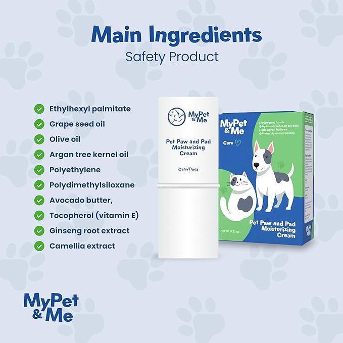 My Pet & Me Dog & Cat Paw and Nose Balm – 6g | Lick-Safe, Natural & Moisturizing Paw Balm for Dry or Cracked Pads | Gentle Nose & Paw Care