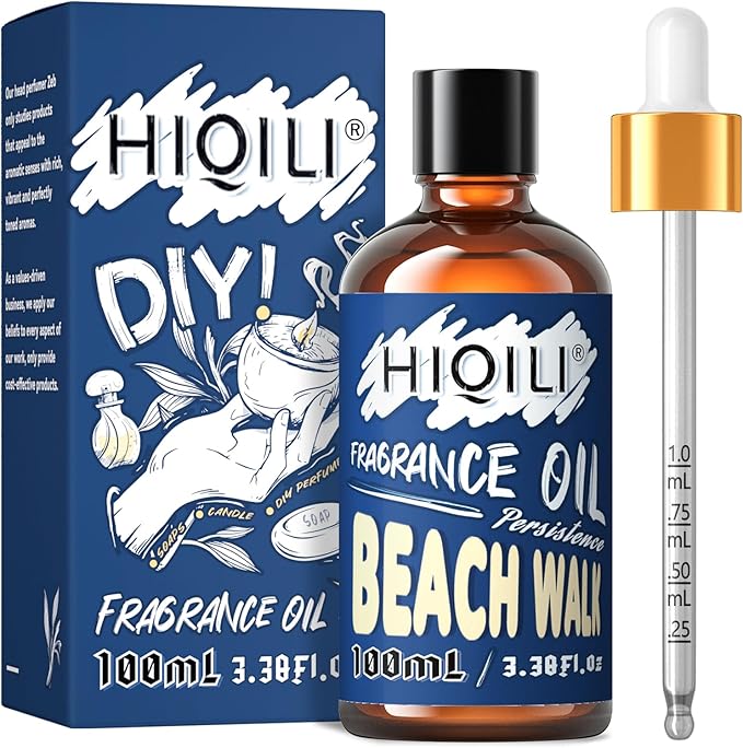 HIQILI Diffuser Oil for Humidifier & Reed Diffusers, Suitable for Home and Other Scenarios, Long Lasting Scent - Beach Walk, 3.38 Fl Oz