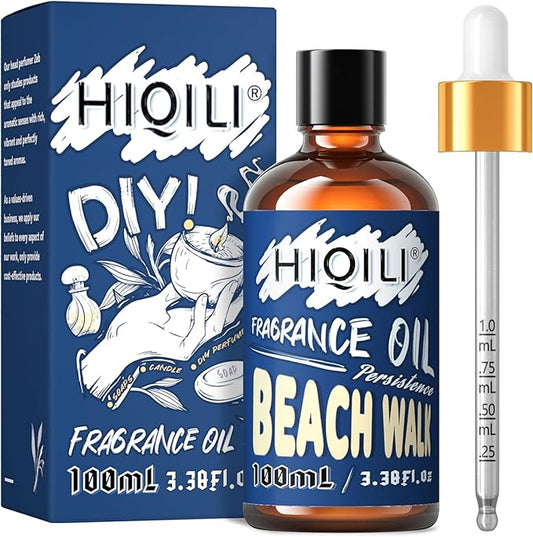 HIQILI Diffuser Oil for Humidifier & Reed Diffusers, Suitable for Home and Other Scenarios, Long Lasting Scent - Beach Walk, 3.38 Fl Oz