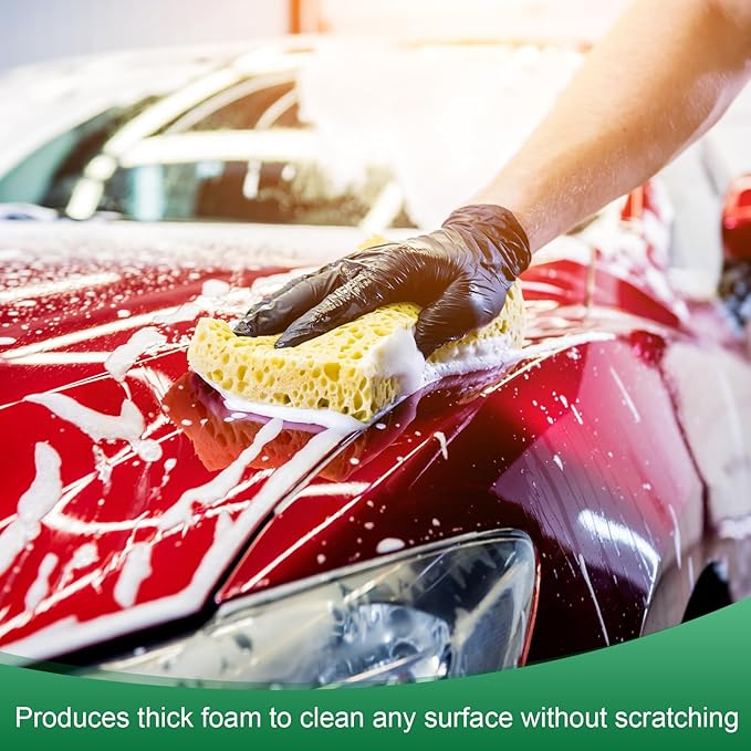 12-Pack Kitchen Sponges, Condense Eco Cellulose Non-Scratch Scrub Heavy Sponge for Kitchen/Household/Bathroom, Clean Tough Messes Dish Scrubber [White]