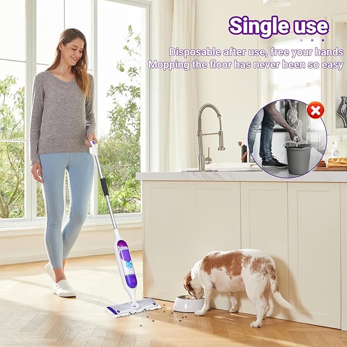 32 Count Disposable Power mop Refills for Swiffer PowerMop Multi-Surface Mop and PowerMop Wood Mop, Spray Clean Pads Replacement