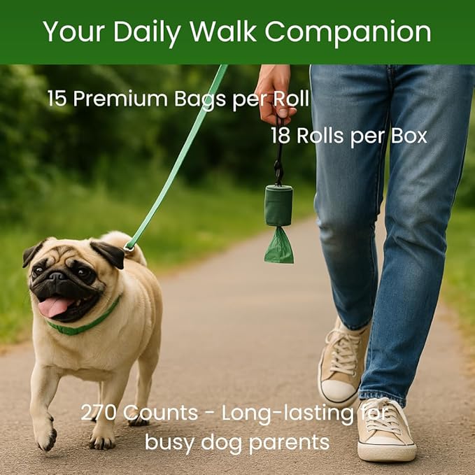 100% Certified Home Compostable Poop Bags (135 Count 9 Rolls), Extra Thick (20 Micron) Leak Proof, Unscented Standard Size 9 X 13'', Plant Based, ASTM D6400 & EN 13432 Compliant