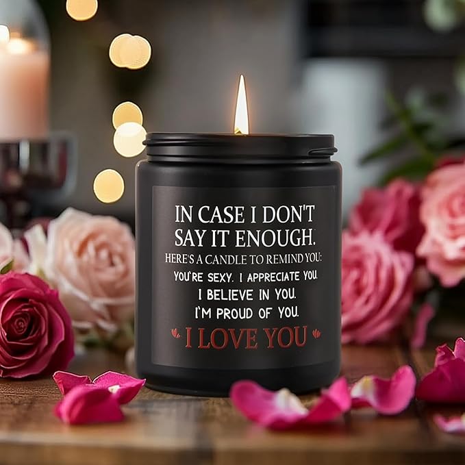 MOASITN Couples Candles for Her Him, Valentines Day, Birthday, Anniversary Christmas Candle for Men, Women, Boyfriend, Girlfriend, Personalized I Love You Candles Presents for Husband Wife