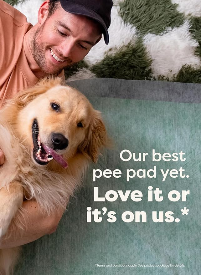 Earth Rated Max Absorbency Puppy Pee Pads for Dogs Absorbs 2X Faster & 2X More, Leak-Proof, Odor Control Potty Training, Unscented, XL, 28” x 34”, 40 Count